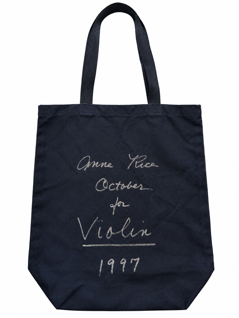 Anne Rice Signed Autographed Violin 1997 New Orleans Tote Bag
